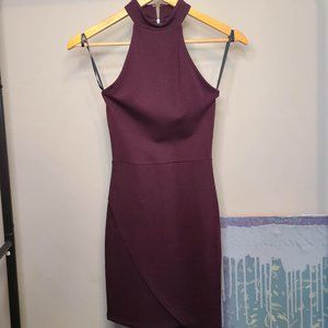 Maroon bodycon dress